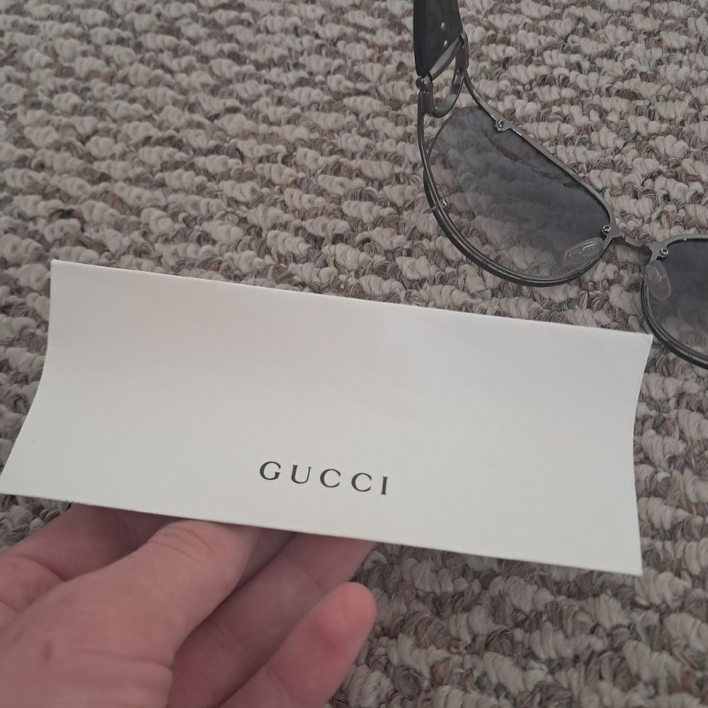 Gucci Women's Glasses Authentic Vintage Y2K Oval Curved Designer Luxury - Picture 10 of 12